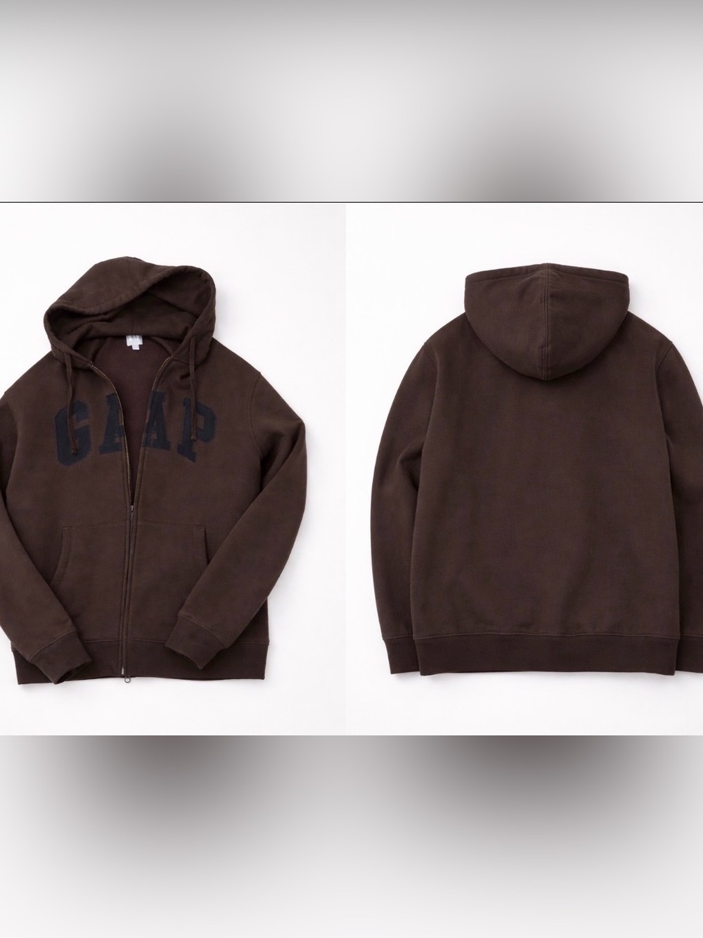 GAP Dark Brown Hooded Zip Up